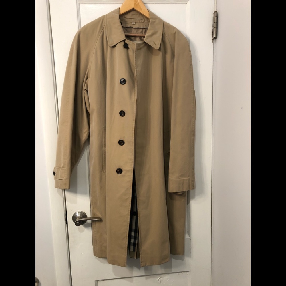 Burberry Mens Tan Nova Check Coat